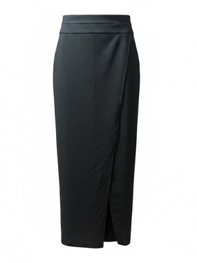 Alice Elle Black Wrap Slit Maxi Skirt Women Small S or XS